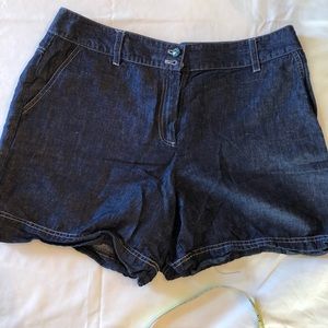 Talbots linen blend jean shorts